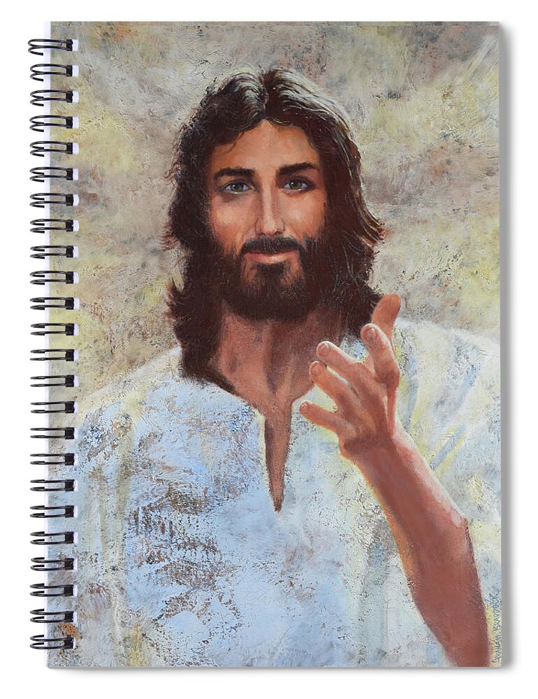Graham Spiral Notebook featuring the painting I am with you always by Graham Braddock