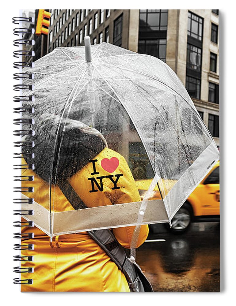 New York Spiral Notebook featuring the photograph I Love NY by Alison Frank