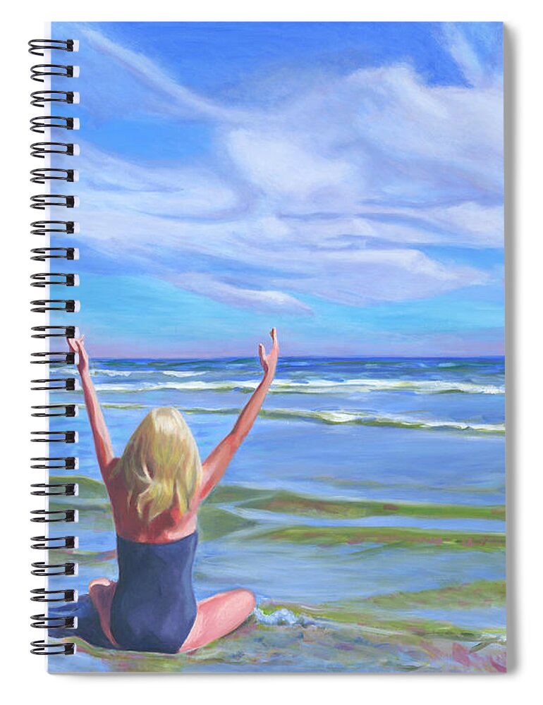 God Spiral Notebook featuring the painting I See God by Candace Lovely