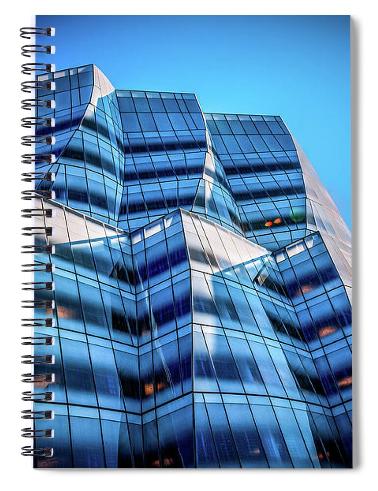 Building Spiral Notebook featuring the photograph IAC Frank Gehry Building by Louis Dallara