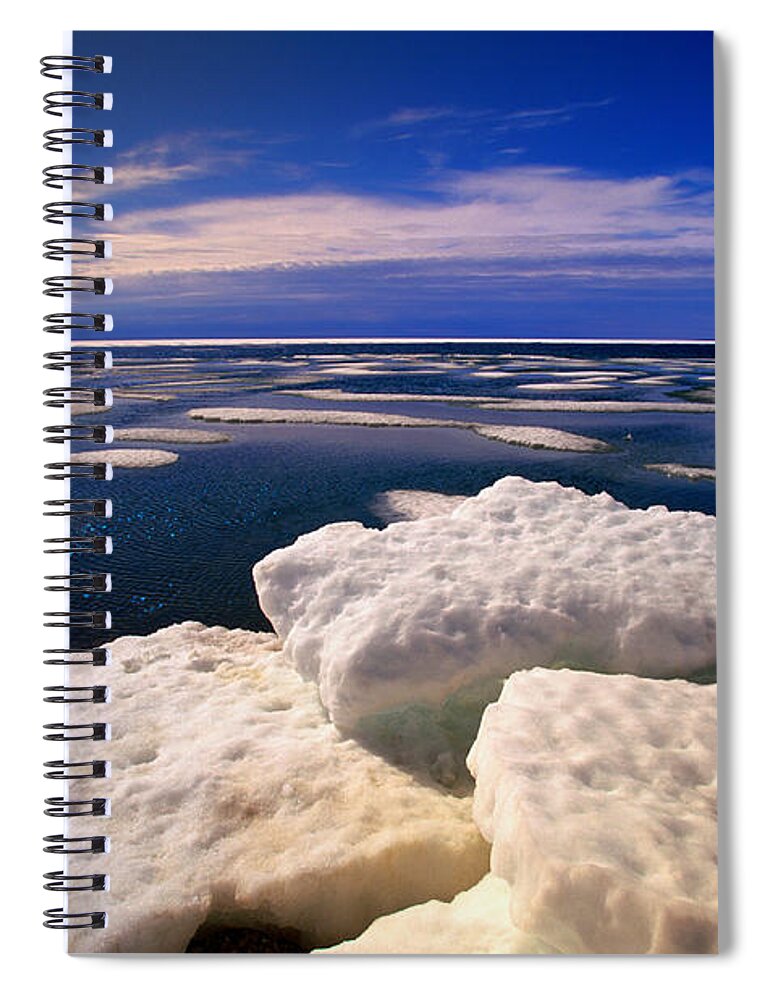 Ice Floe Spiral Notebook featuring the photograph Ice Floe by Eastcott Momatiuk