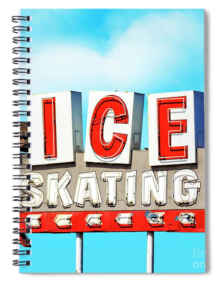 Square Spiral Notebook featuring the photograph Ice Skating by Lenore Locken