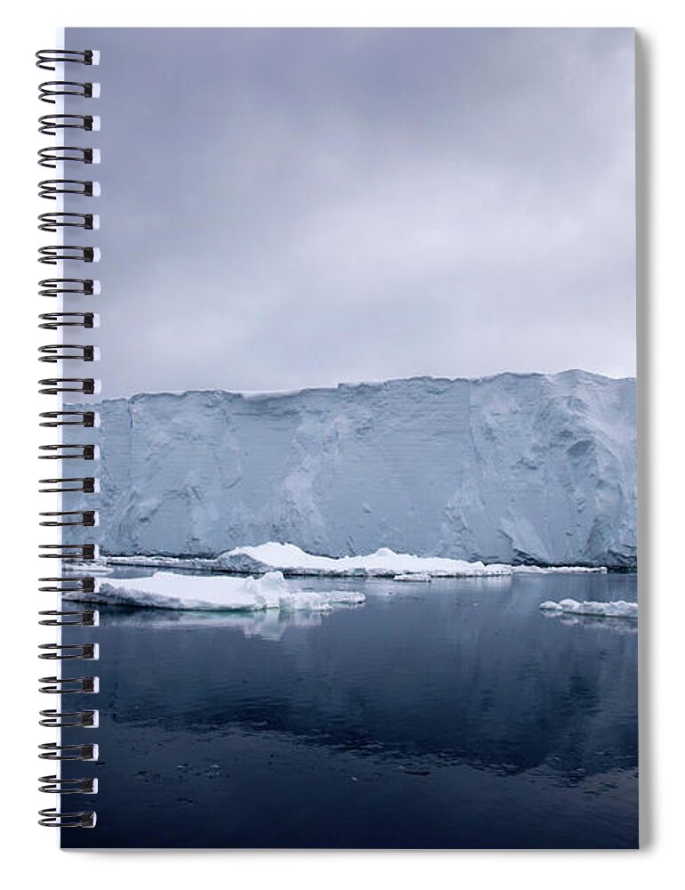 Large Spiral Notebook featuring the photograph Iceberg In The Southern Ocean, 180 by Cultura Rf/brett Phibbs