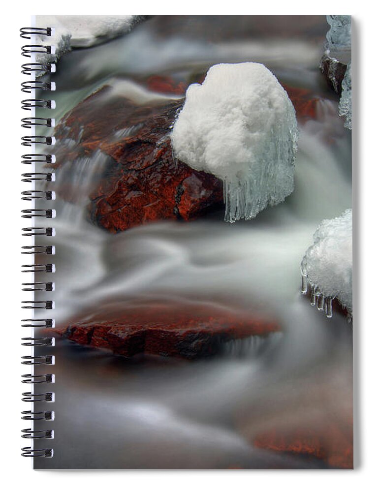 Tranquility Spiral Notebook featuring the photograph Icy River by Haakon Nygård