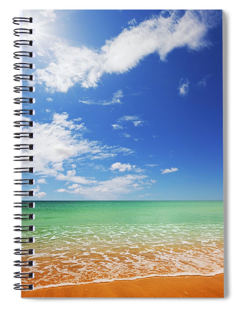 Fuerteventura Spiral Notebook featuring the photograph Idylic Beach by Fernandoah