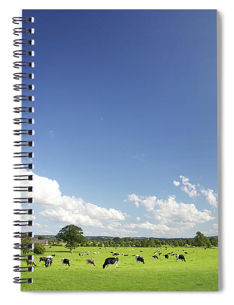 Grass Spiral Notebook featuring the photograph Idyllic Farm Pastures by R-j-seymour