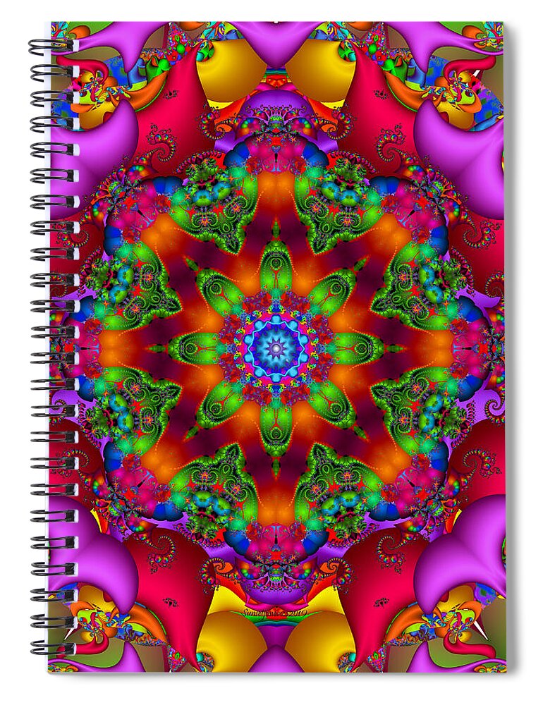 Happy Spiral Notebook featuring the digital art I'll be back for you- by Robert Orinski
