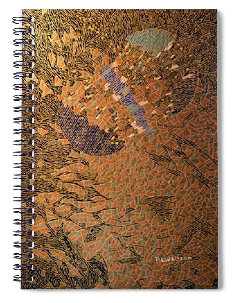 Impact Spiral Notebook featuring the painting Impact by Darren Whitson