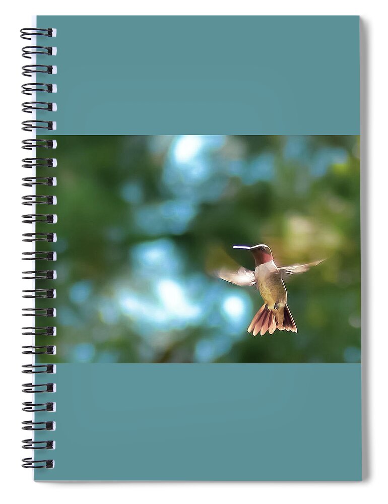 Photograph Spiral Notebook featuring the photograph In Flight by Kelly Thackeray