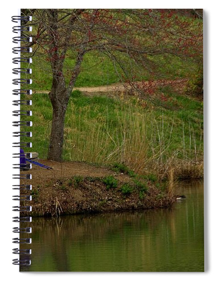 Pond Spiral Notebook featuring the photograph In This Moment by Allen Nice-Webb
