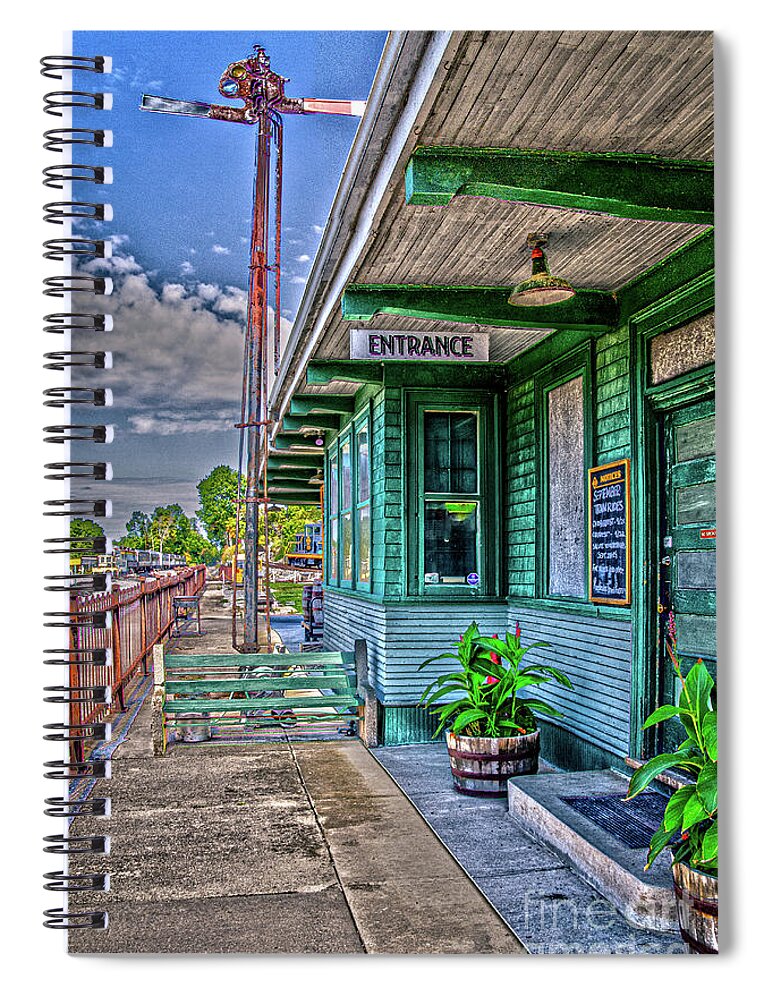 Rail Station Spiral Notebook featuring the photograph Industry Station Entrance by William Norton