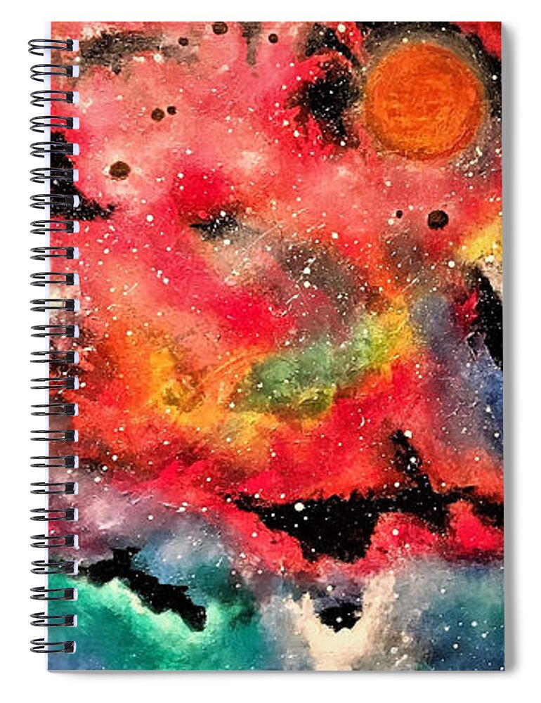 Space Spiral Notebook featuring the painting Infinite Infinity 1.0 by Esperanza Creeger