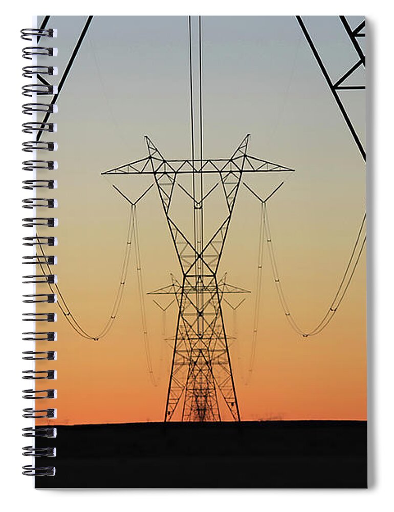 Infinity Spiral Notebook featuring the photograph Infinite Transmission by Jonathan Thompson