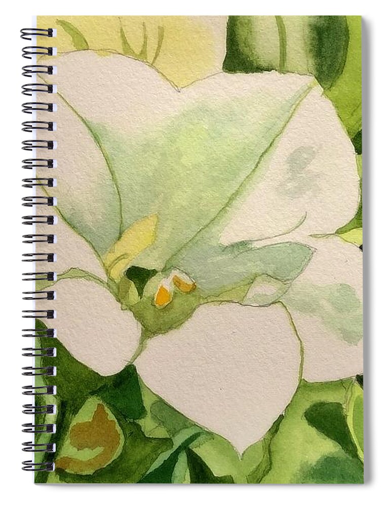 White Spiral Notebook featuring the painting Innocence by Nicole Curreri