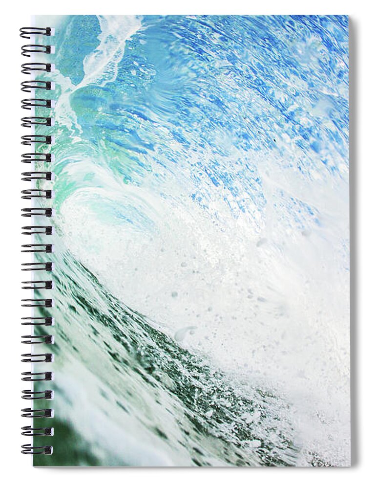 Spray Spiral Notebook featuring the photograph Inside Of A Wave by Ianmcdonnell