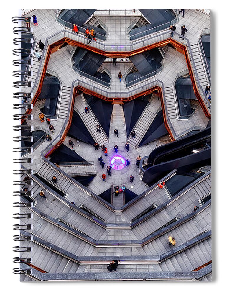 Hudson Yards Spiral Notebook featuring the photograph Inside the Hudson Yards Vessel NYC II by Susan Candelario