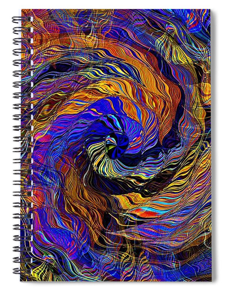 Intertwine Spiral Notebook featuring the digital art Inter Twine by David Manlove