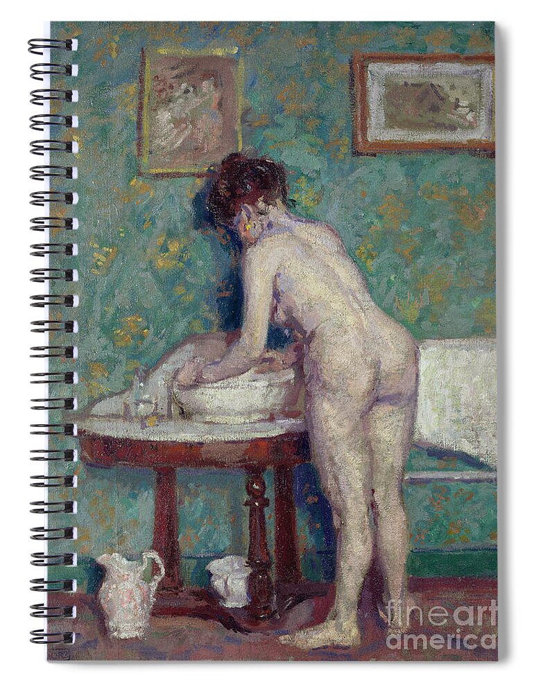 Nudes Spiral Notebook featuring the painting Interior With Nude by Spencer Frederick Gore