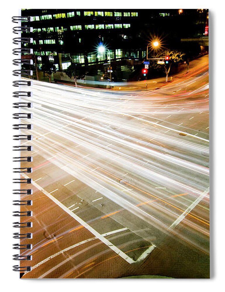 Working Spiral Notebook featuring the photograph Intersection by Adamkaz