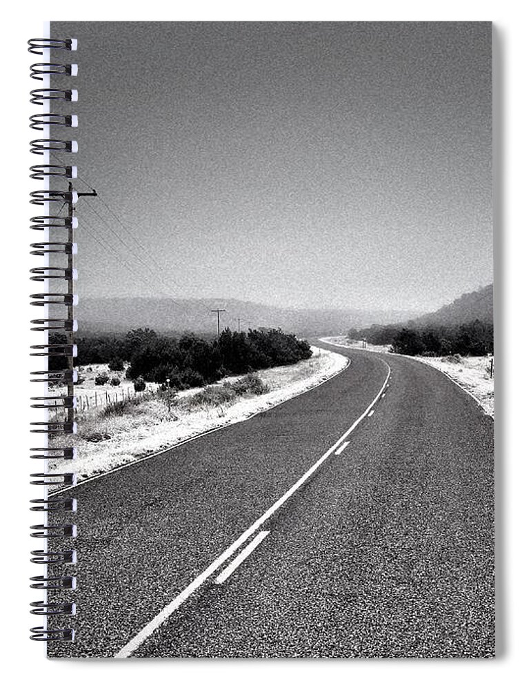 Roads Spiral Notebook featuring the photograph Into The Fog by Brad Hodges