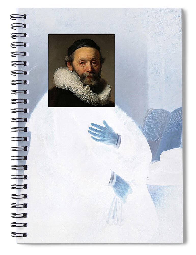 Postmodernism Spiral Notebook featuring the digital art Inv Blend 21 Rembrandt by David Bridburg