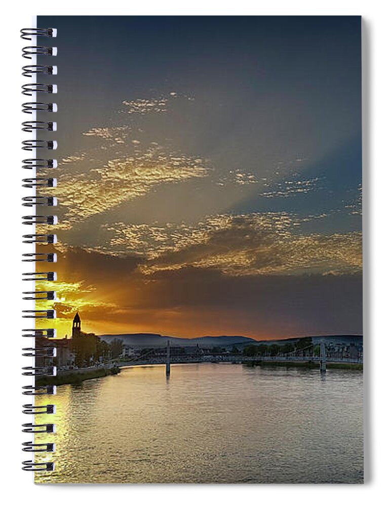 Inverness Spiral Notebook featuring the photograph Inverness Sunset by Joe MacRae