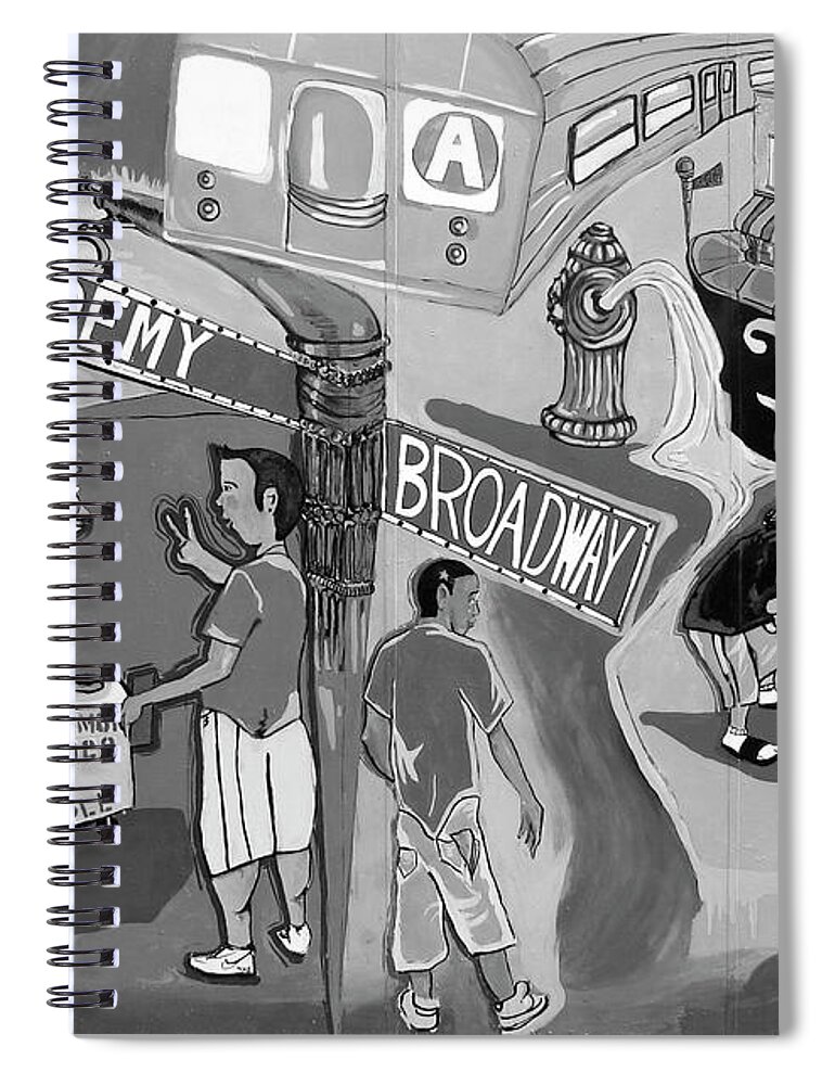 Inwood Spiral Notebook featuring the photograph Inwood Mural by Cole Thompson
