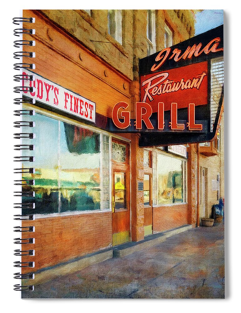 Cody Spiral Notebook featuring the photograph Irma Restaurant and Grill by Craig J Satterlee
