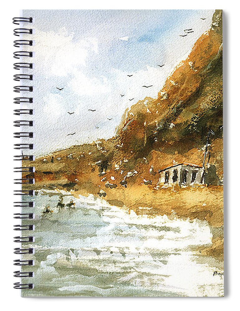 Hide-a-way Spiral Notebook featuring the painting Island Hide-A-Way by Barry Jones