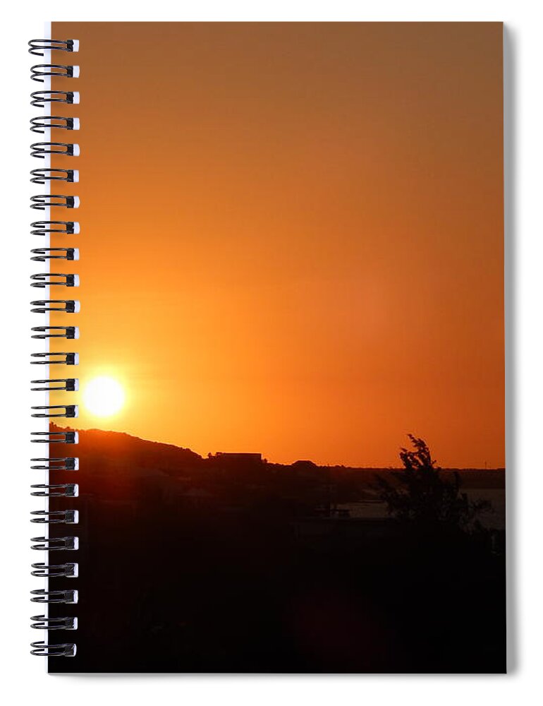 Sun Spiral Notebook featuring the photograph Island sunset by Patricia Caron