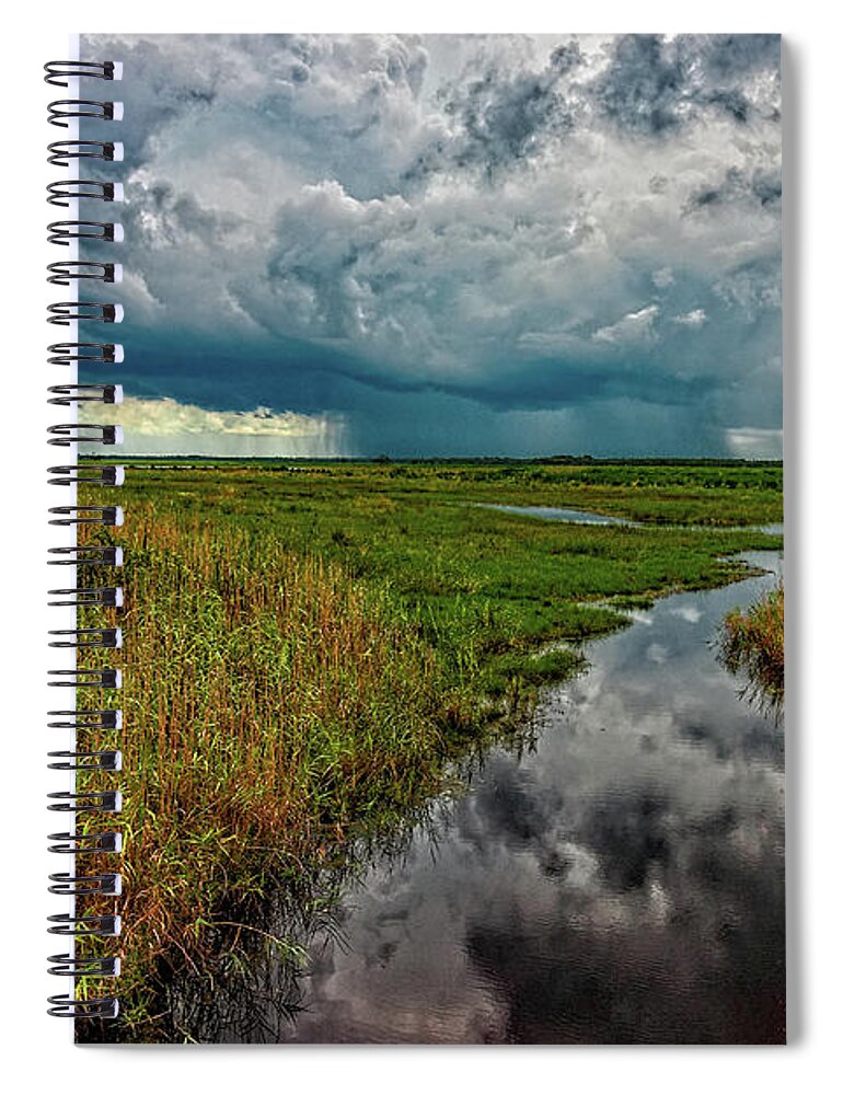 Weather Spiral Notebook featuring the photograph Isolated Shower by Christopher Holmes