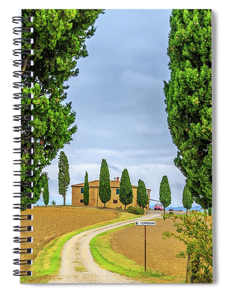 Tuscany Spiral Notebook featuring the photograph Italian Country Living by Lev Kaytsner