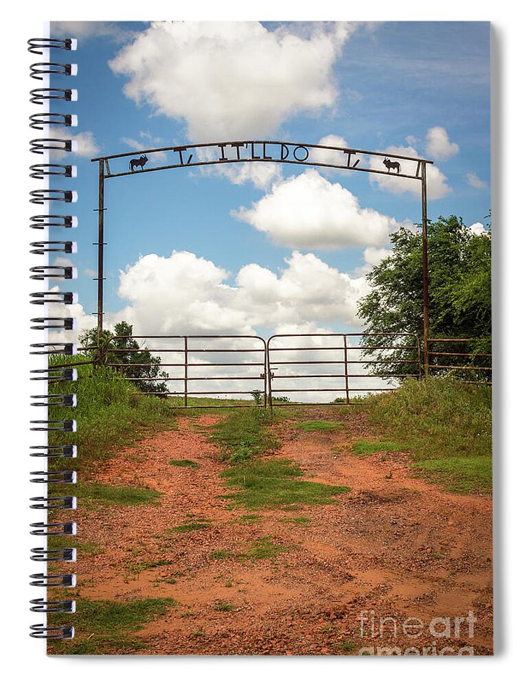 It'll Do Ranch Entrance Spiral Notebook featuring the photograph It'll Do Ranch Entrance by Imagery by Charly