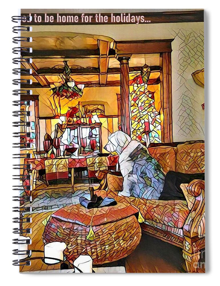 Christmas Card Spiral Notebook featuring the photograph It's good to be home by Jodie Marie Anne Richardson Traugott     aka jm-ART