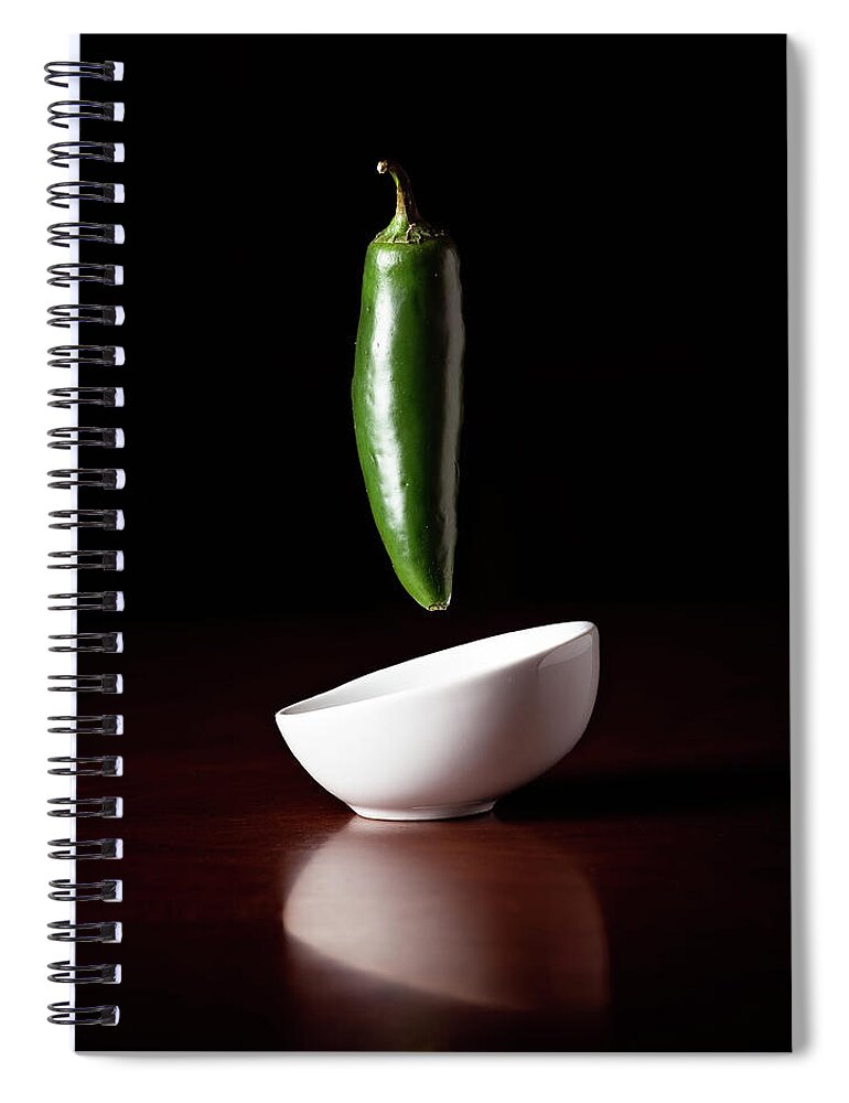  Spiral Notebook featuring the photograph Jalapeno by Jake Sorensen