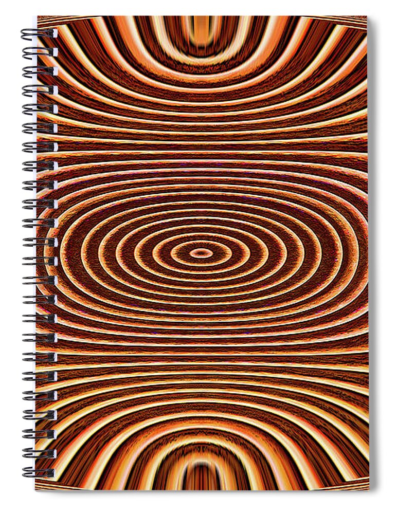 Janca Rings Abstract #0068e2 Spiral Notebook featuring the digital art Janca Rings Abstract #0068e2 by Tom Janca