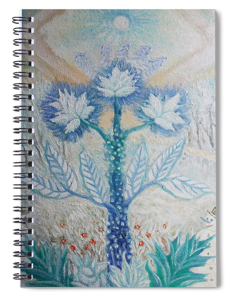 January Spiral Notebook featuring the painting January by Elzbieta Goszczycka