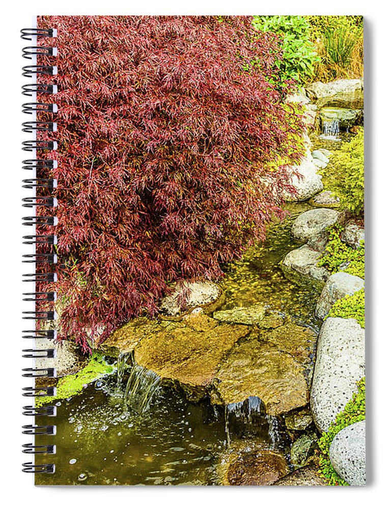 Landscapes Spiral Notebook featuring the photograph Japanese Garden-4 by Claude Dalley