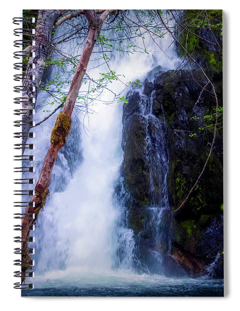 Jenkinson Lake Spiral Notebook featuring the photograph Jenkinson Falls II by Steph Gabler