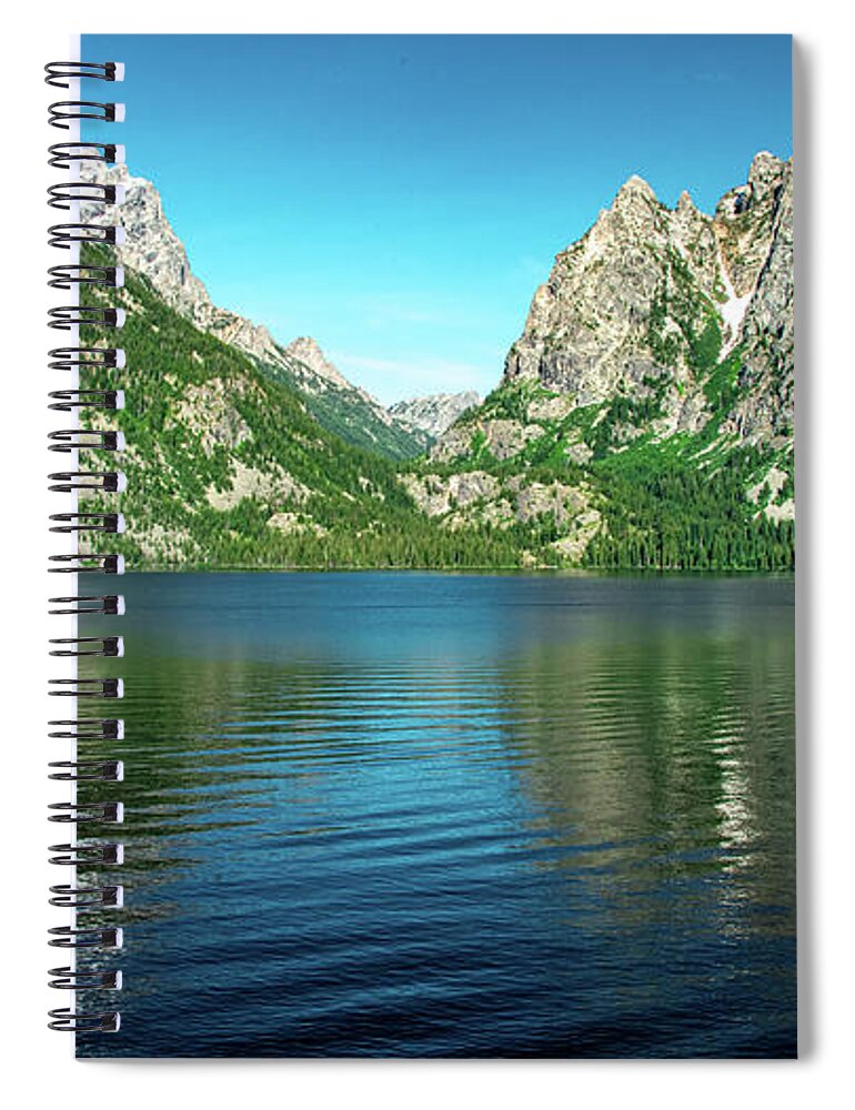 Grand Tetons National Park Spiral Notebook featuring the photograph Jenny Lake Morning by Marcy Wielfaert