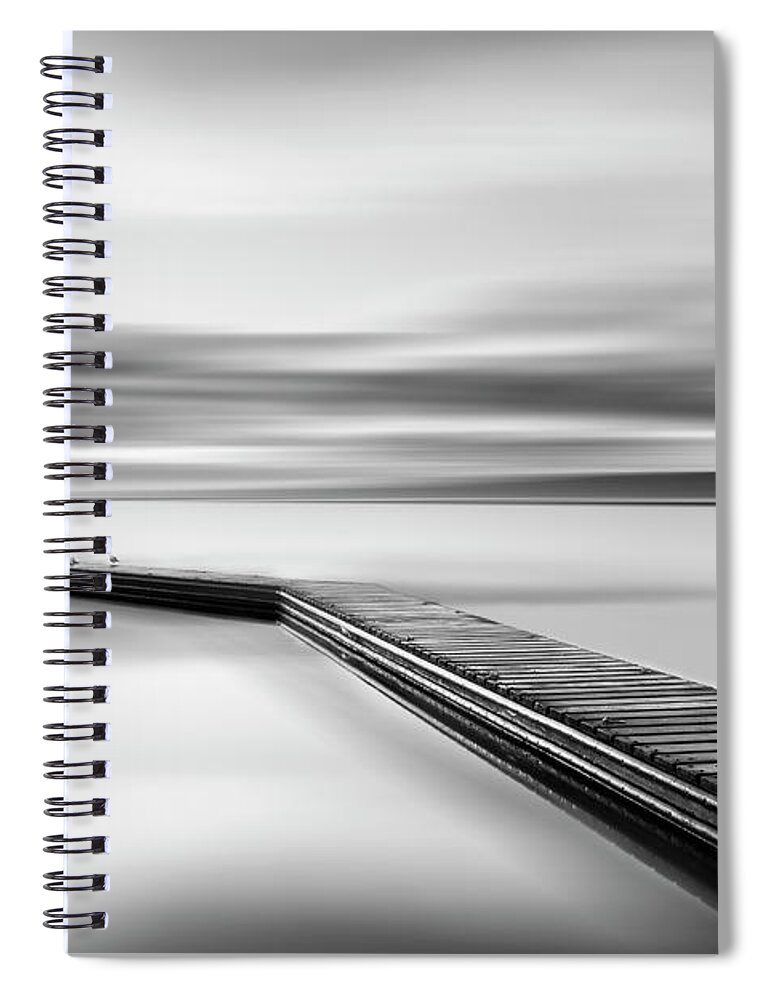 Tranquility Spiral Notebook featuring the photograph Jetty by Doug Chinnery