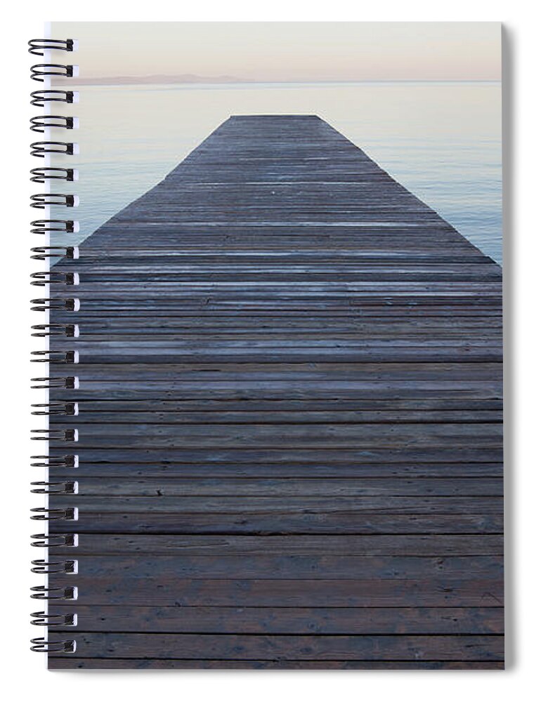 Water's Edge Spiral Notebook featuring the photograph Jetty by Mayo5