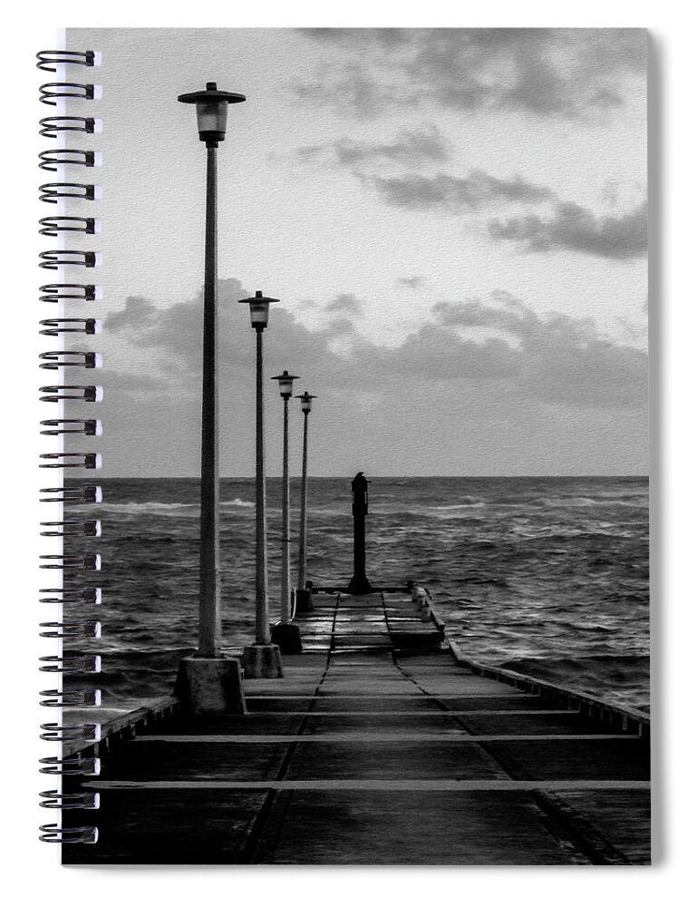 Jetty Spiral Notebook featuring the photograph Jetty by Stuart Manning
