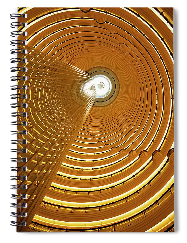 Built Structure Spiral Notebook featuring the photograph Jin Mao Tower, Shanghai, China by Walter Bibikow