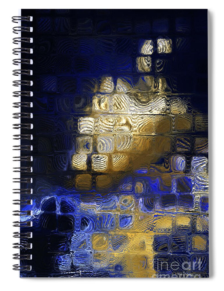 Blue Spiral Notebook featuring the painting John 16 13. He Will Guide You by Mark Lawrence