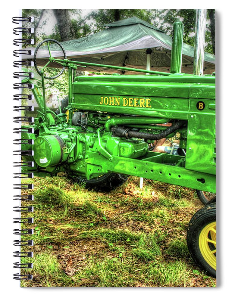 Tractor Spiral Notebook featuring the photograph John Deere B by Mike Eingle