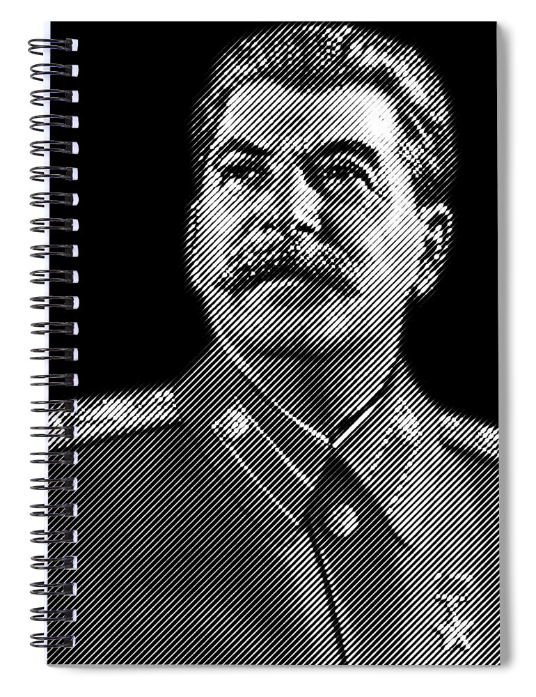 Stalin Spiral Notebook featuring the digital art Josef Stalin by Cu Biz