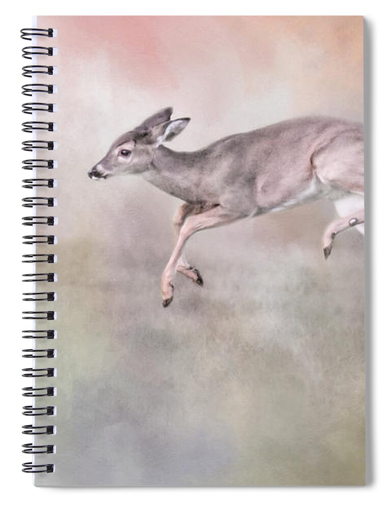 Deer Spiral Notebook featuring the photograph Joyful Little Fawn 3 by Jai Johnson