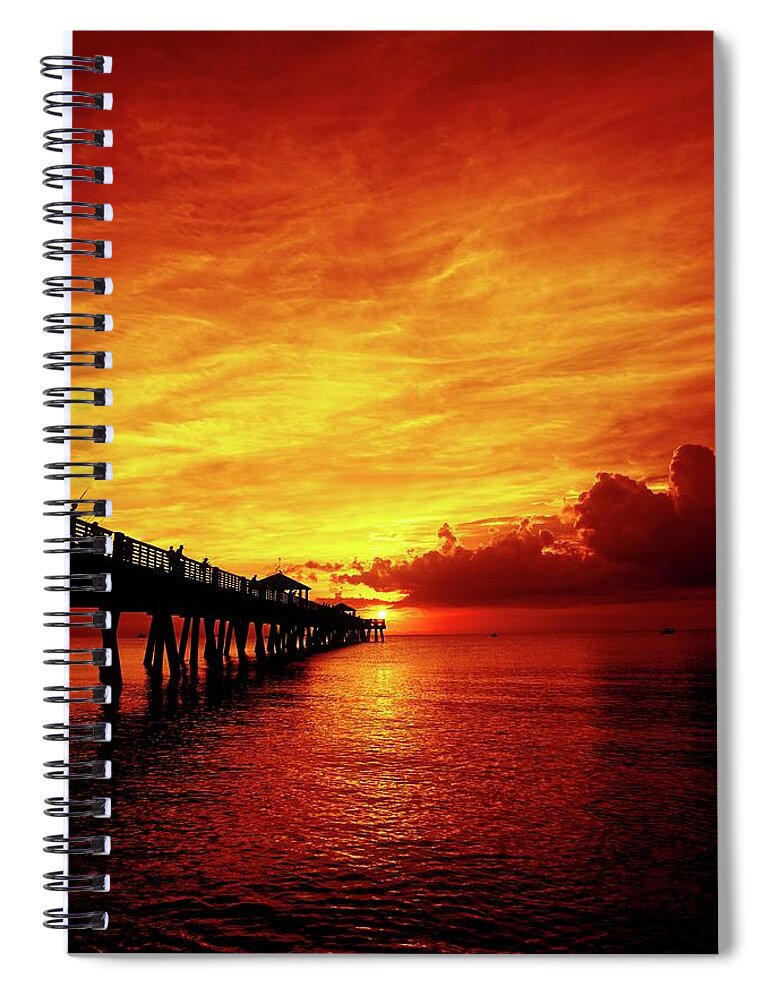 Juno Pier Spiral Notebook featuring the photograph Juno Pier 2 by Steve DaPonte
