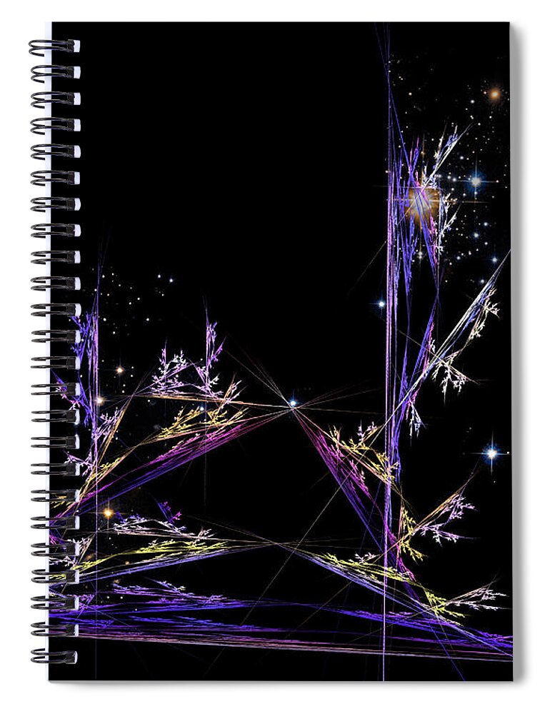 Magic Spiral Notebook featuring the digital art Just a Bit of Magic by Ilia -